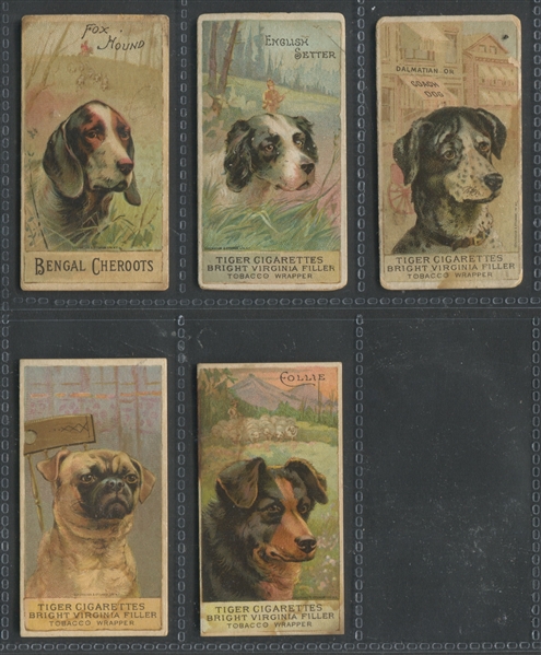 N375 H. Ellis Breeds of Dogs Lot of (5) Cards