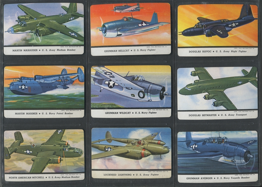 R112-12 Card-O Mixed Series Military Aircraft Series Complete Set of (21) Cards