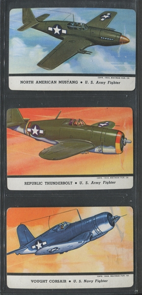 R112-12 Card-O Mixed Series Military Aircraft Series Complete Set of (21) Cards