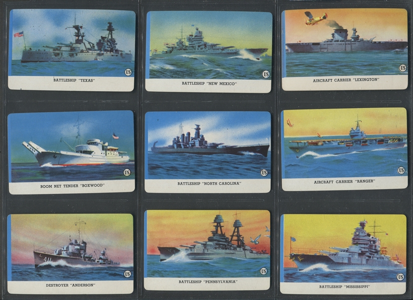 R112-6 Card-O U.S. Navy Series A (Without Card-O Tagline) Complete Set of (22) Cards
