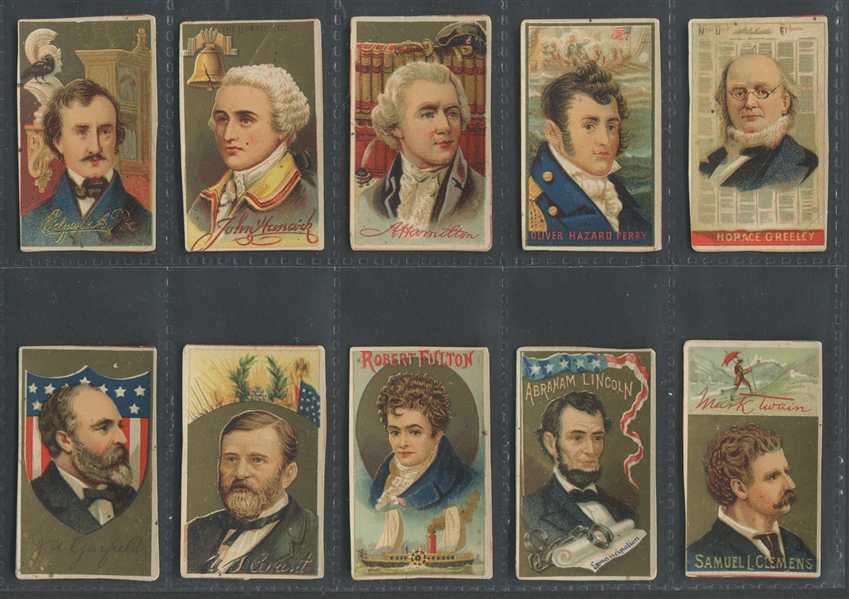 N76 Duke Great Americans Banner Cutout Group of (48) Cards VERY TOUGH