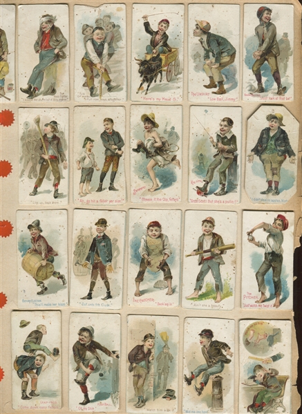 Mixed Allen & Ginter and Banner Cuts on Victorian Album Pages