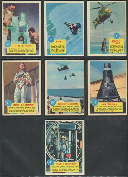 1963 Topps “Astronauts” Lot of (7) High Grade Cards