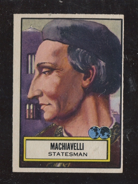 1952 Topps “Look n See” #106 Machiavelli (EX+)