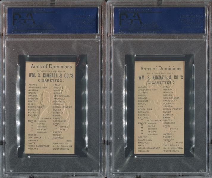 N181 Kimball Arms of Dominions Lot of (7) PSA6 EX-MT Cards