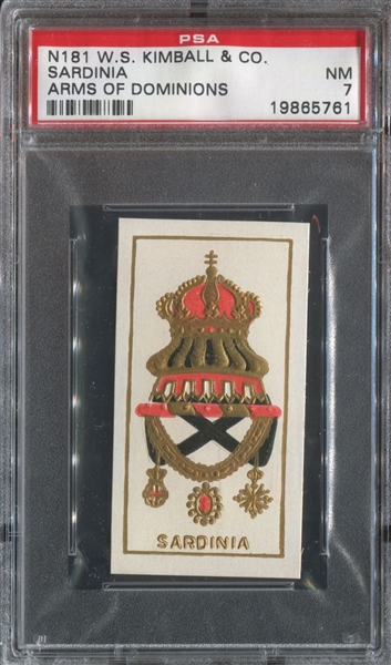 N181 Kimball Arms of Dominions Sardinia PSA7 NM