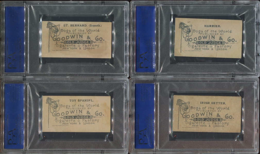 N163 Goodwin Dogs of the World Lot of (8) PSA2 Good Graded Cards