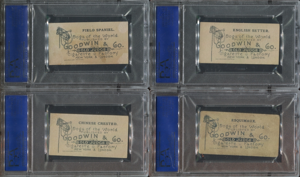 N163 Goodwin Dogs of the World Lot of (8) PSA2 Good Graded Cards
