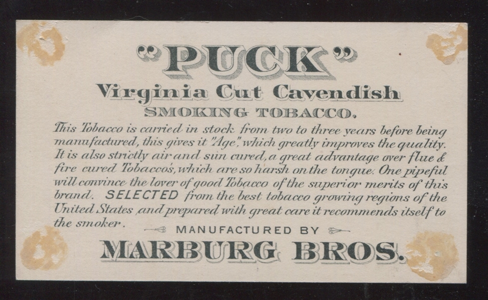 Fantastic Marburg Brothers Puck Trade Card