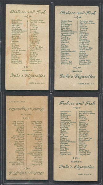 N74 Duke Cigarettes Fishers and Fish Lot of (13) Cards