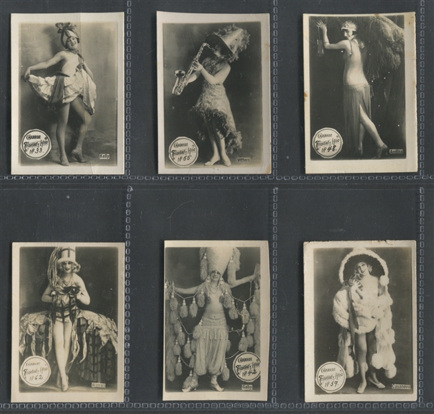 1920's Cuban Trinidad y Hno Actress Card Lot of (12) Cards