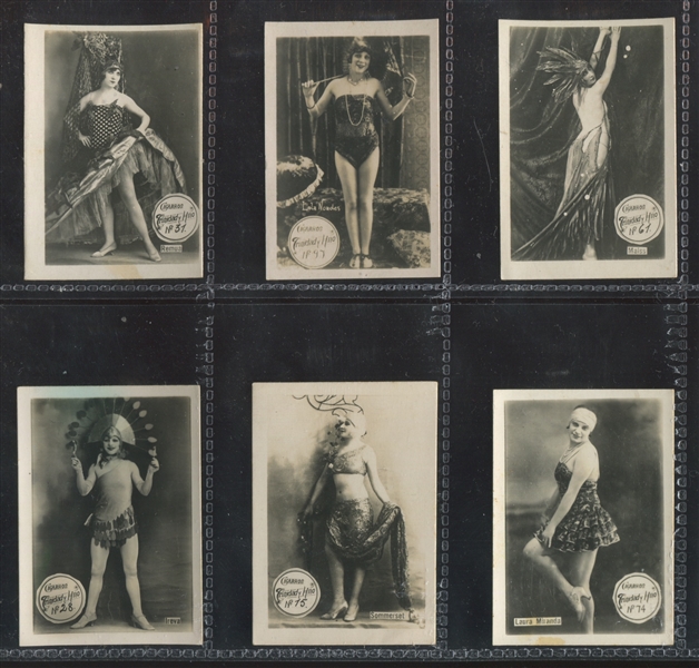 1920's Cuban Trinidad y Hno Actress Card Lot of (12) Cards