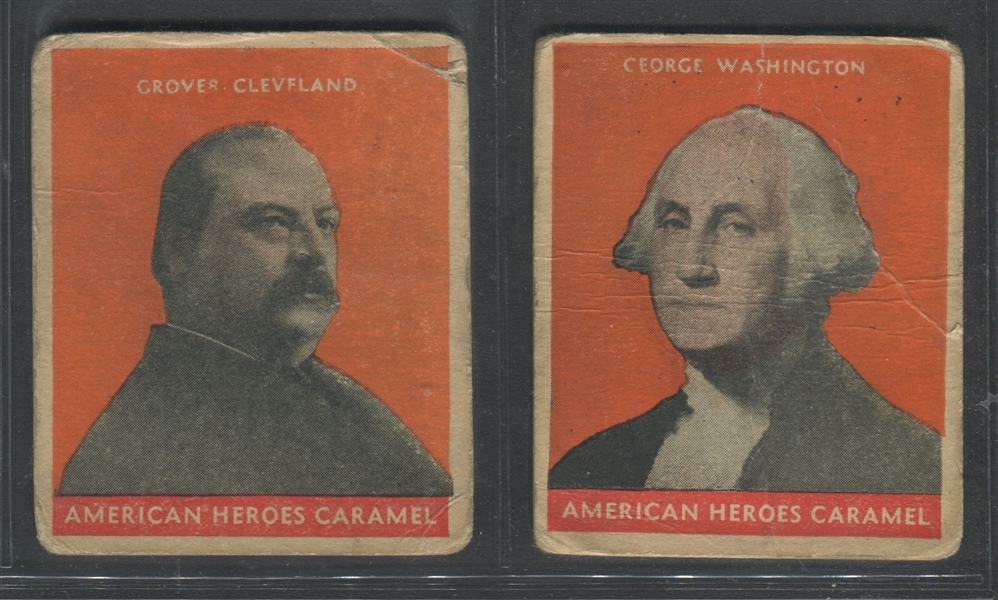 R114 U.S. Caramel Presidents Lot of (6) Cards 