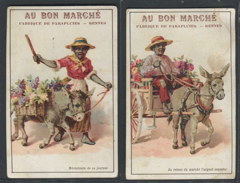 1910's Au Bon Marche Trade Cards Featuring African-American Subjects