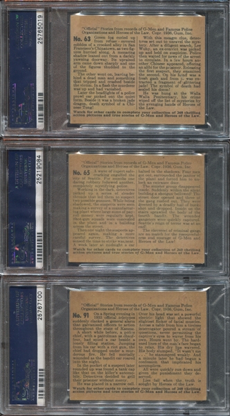 R60 Gum Inc G-Men and Heroes of the Law Lot of (6) PSA5 EX Graded Cards