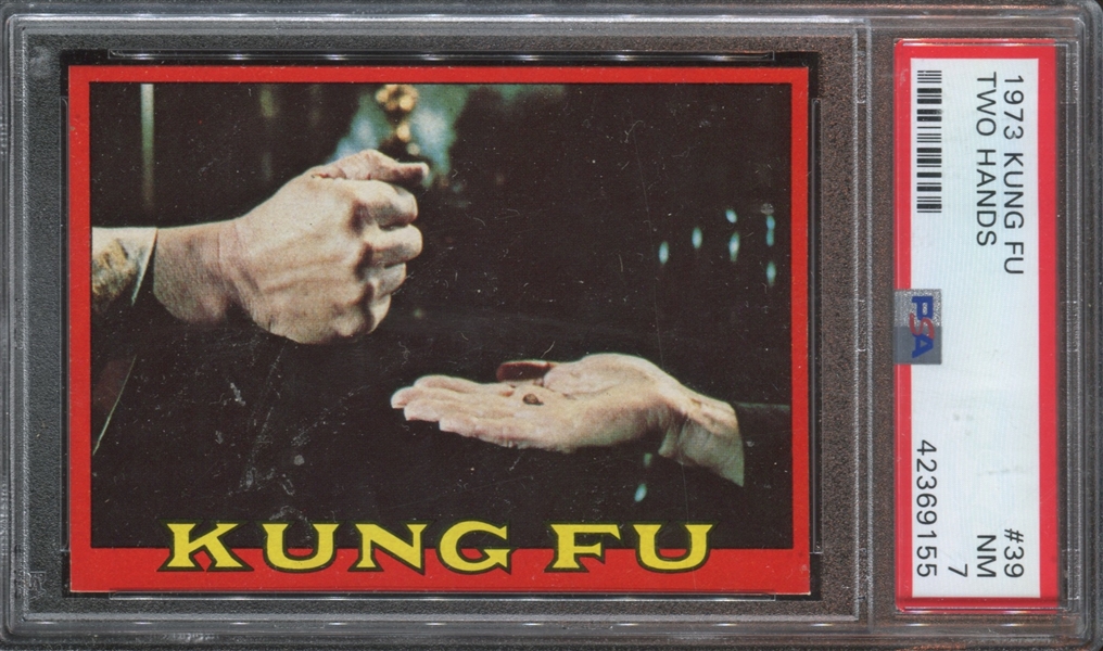 1973 Topps Kung Fu Test Issue #39 Two Hands PSA7 NM