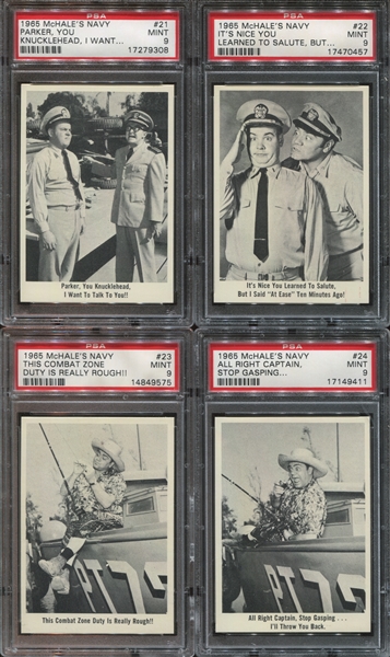 1965 Fleer McHale's Navy Complete PSA-Graded Set of (66) Cards