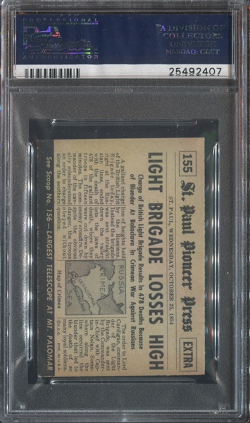 1954 Topps Scoop #155 Charge of the Light Brigade PSA8 NM-MT(OC)