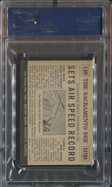 1954 Topps Scoop #144 Franklin's Famous Experiment PSA4 VG-EX