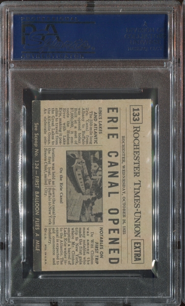 1954 Topps Scoop #133 Erie Canal Opened PSA6 EX-MT