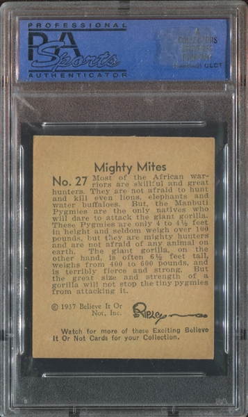 R21 Wolverine Gum Believe it or Not #27 Mighty Mites PSA6 EX-MT Tough High Number