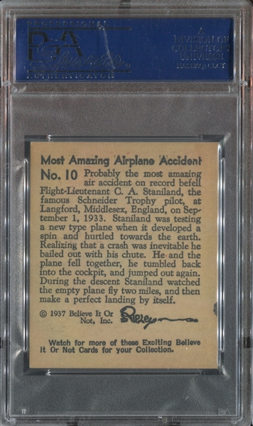 R21 Wolverine Gum Believe it or Not #10 Most Amazing Airplane Accident PSA7 NM
