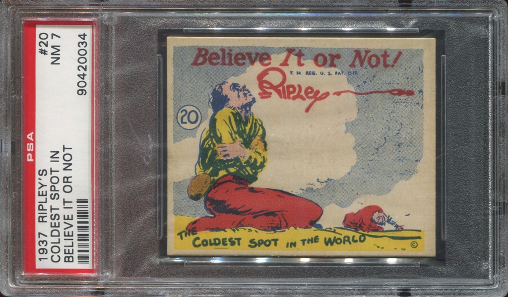 R21 Wolverine Gum Believe it or Not #20 The Coldest Spot in the World PSA7 NM