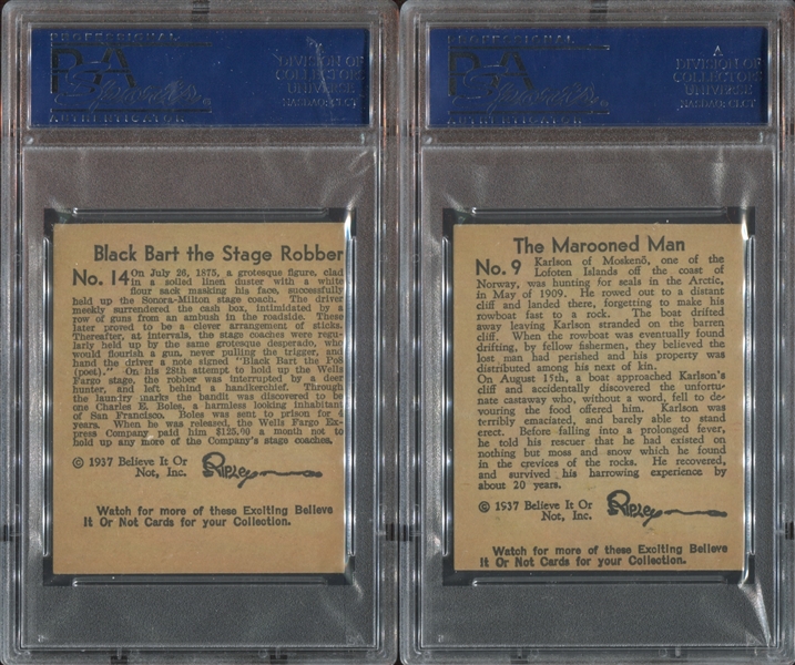 R21 Wolverine Gum Believe it or Not Lot of (2) PSA6 EX-MT Graded Cards