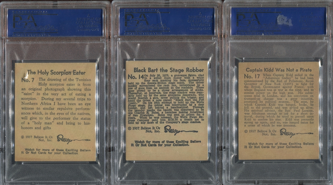 R21 Wolverine Gum Believe it or Not Lot of (3) PSA5 EX Graded Cards