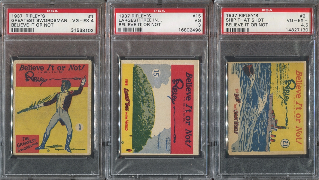 R21 Wolverine Gum Believe it or Not Lot of (3) PSA-Graded Cards
