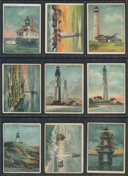 T77 Hassan Cigarettes Light Houses Complete Set of (50) Cards