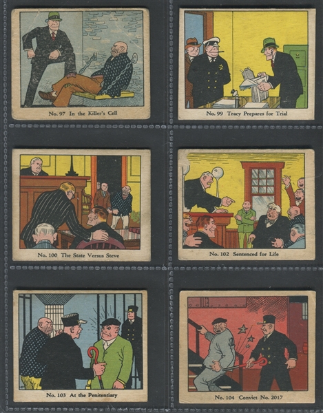 R41 Walter Johnson Candy Dick Tracy Lot of (17) Cards