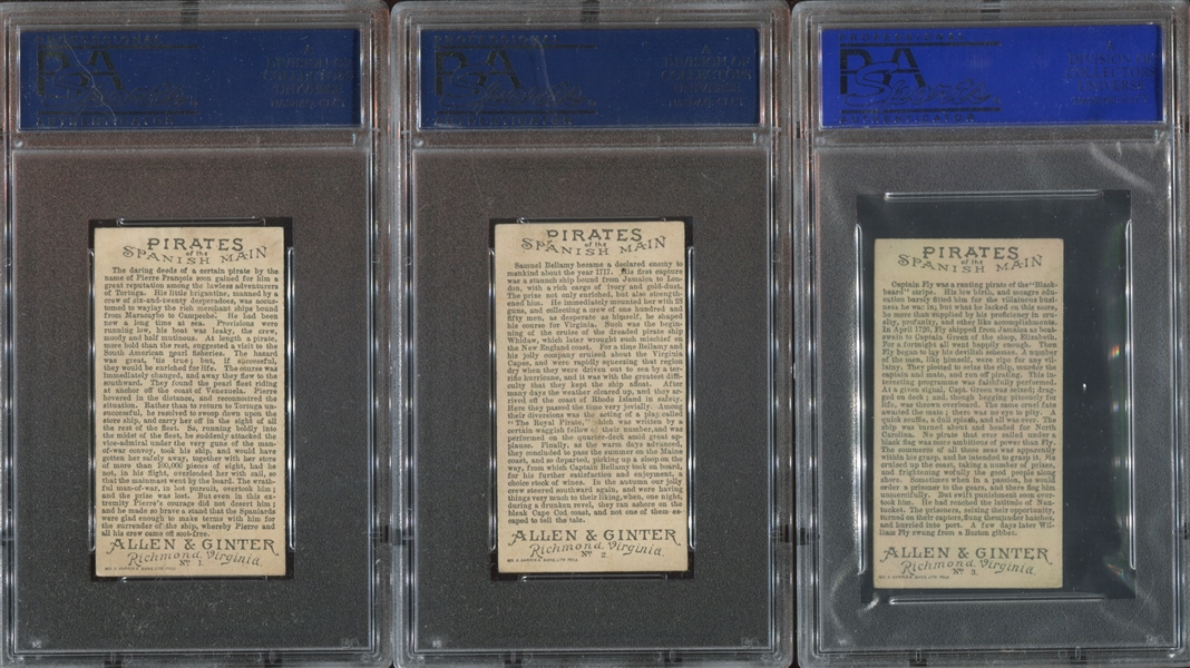 N19 Allen & Ginter Pirates of the Spanish Main Lot of (5) PSA5 EX Graded CArds