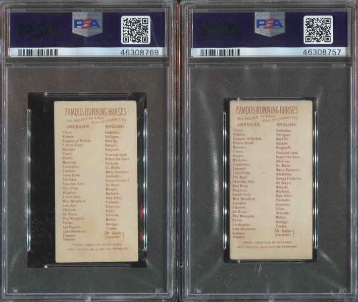 N229 Kinney Cigarettes American Horses Lot of (4) PSA-Graded Cards