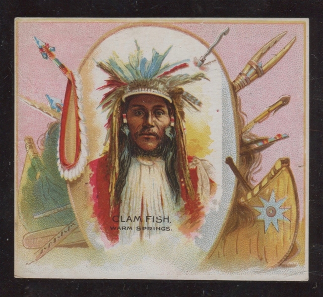 N36 Allen & Ginter American Indians - Clam Fish 