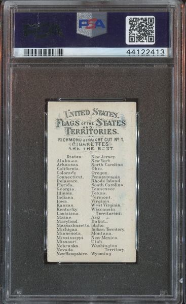 N11 Allen & Ginter Flags of States & Territories Maine PSA2 Good