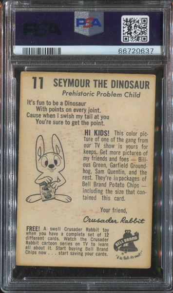 F394-1 Bell Brand Crusader Rabbit #11 Seymour the Dinosaur PSA3 VG