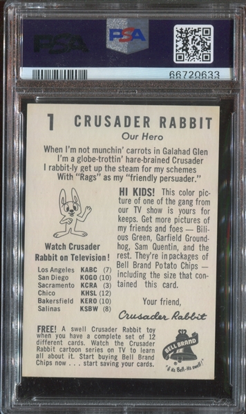 F394-1 Bell Brand Crusader Rabbit #1 Crusader Rabbit PSA5 EX