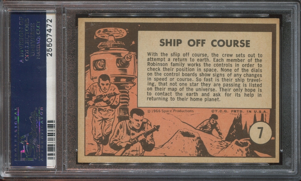 1966 Topps Lost in Space #7 Ship Off Course PSA7 NM