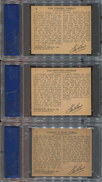 R55 Gumakers of America Frank Buck Lot of (5) PSA6 EX-MT Graded Cards