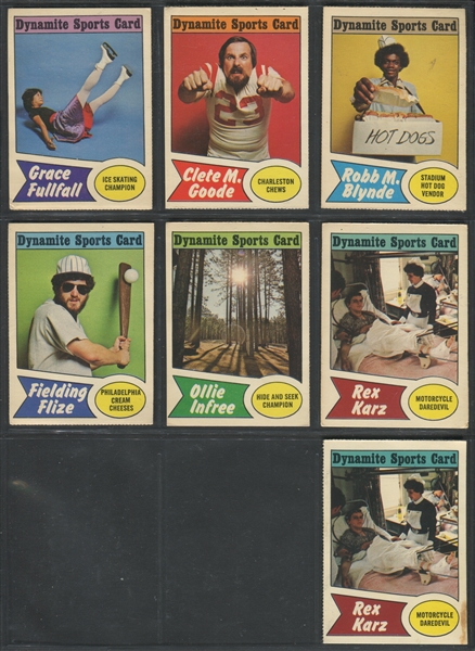 1970's Dynamite Magazine Parody Sports Cards Lot of (22) Cards