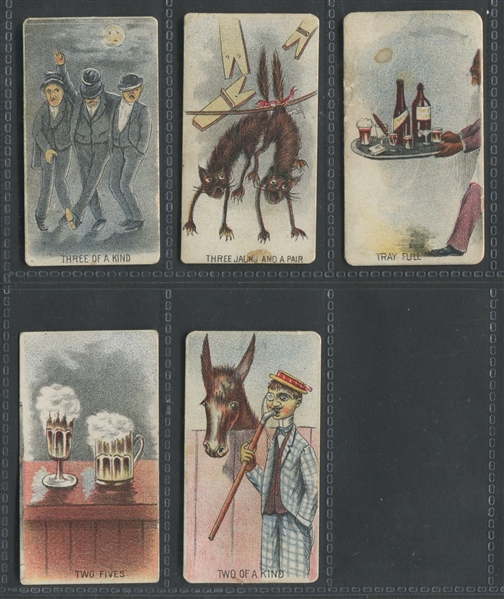 N324 S. F. Hess Terms of Poker Illustrated (Creole Brand) Partial Set (15/25)