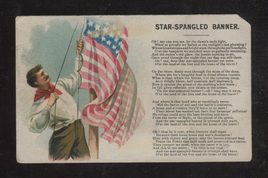 N565 Blackwell's Durham Illustrated Songs Star Spangled Banner Type Card