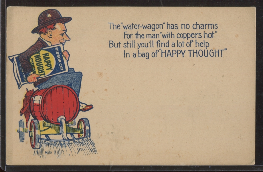 Interesting Happy Thought Chewing Tobacco Postcard Lot of (5)