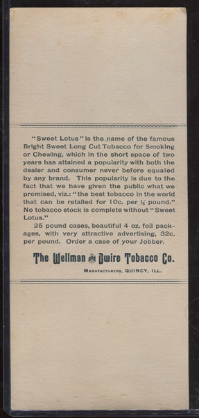 Great Wellman & Dwire Sweet Lotus Tobacco Trade Card Pair