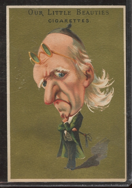 Great Allen & Ginter Our Little Beauties Dicken's Characters Burlesqued Trade Card Lot (5)