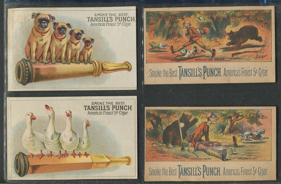 Tansill's Punch Cigar Trade Cards Lot of (6)