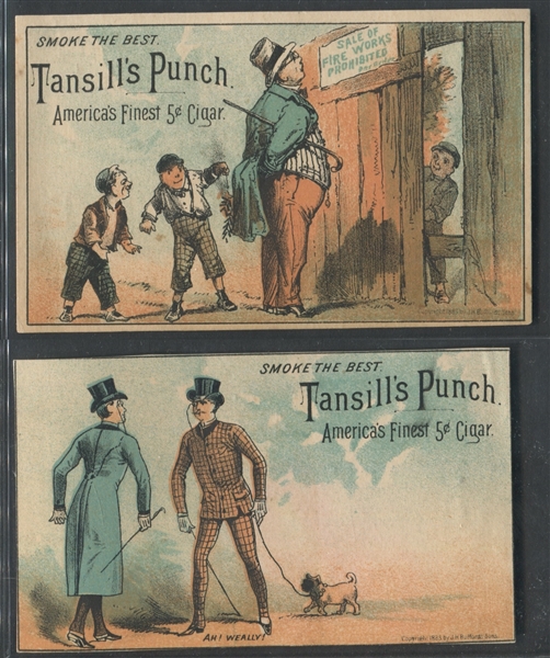 Tansill's Punch Cigar Trade Cards Lot of (6)