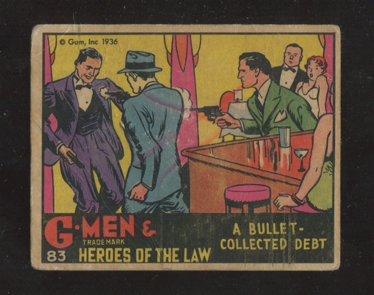 R60 Gum Inc G-Men and the Heroes of the Law Tough Number #83