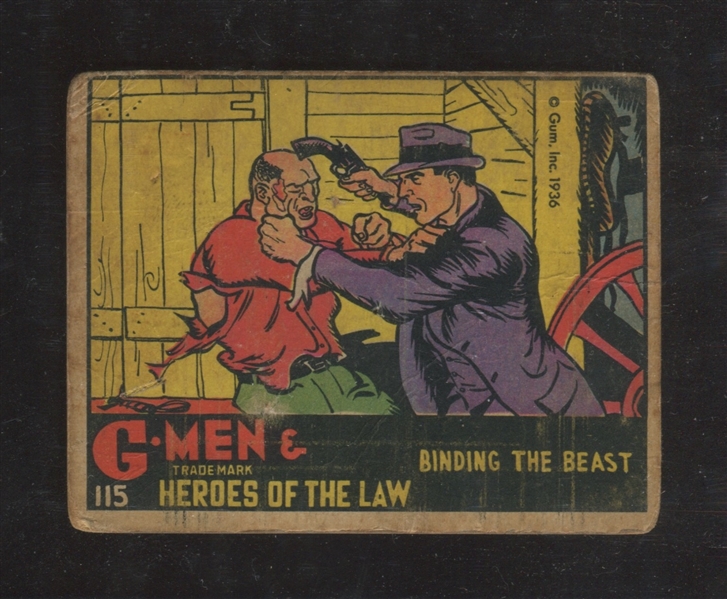 R60 Gum Inc G-Men and the Heroes of the Law Lot of (2) Lower Left Hand Skips Cards